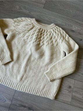 Lord Jeff 100% Pure Wool Fisherman Sweater Made In USA Size XL